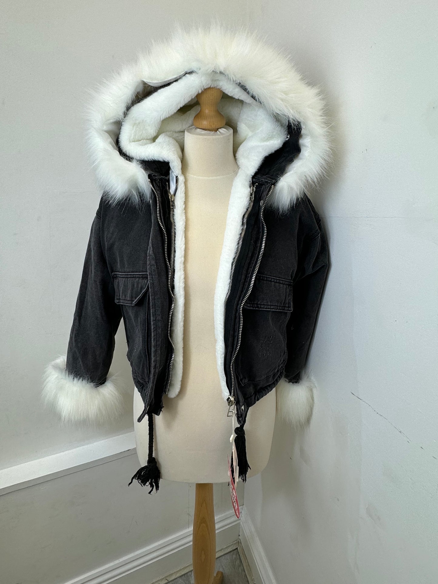 Black with White Fur  kids