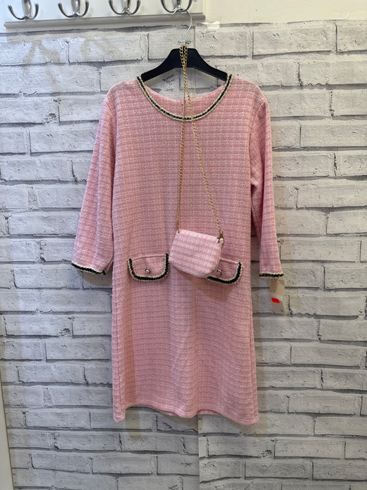 Pink Tweed Dress & Bag Set