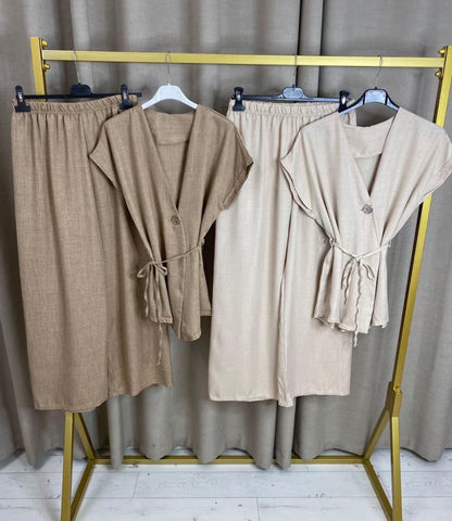 Samantha  gold button wrap top