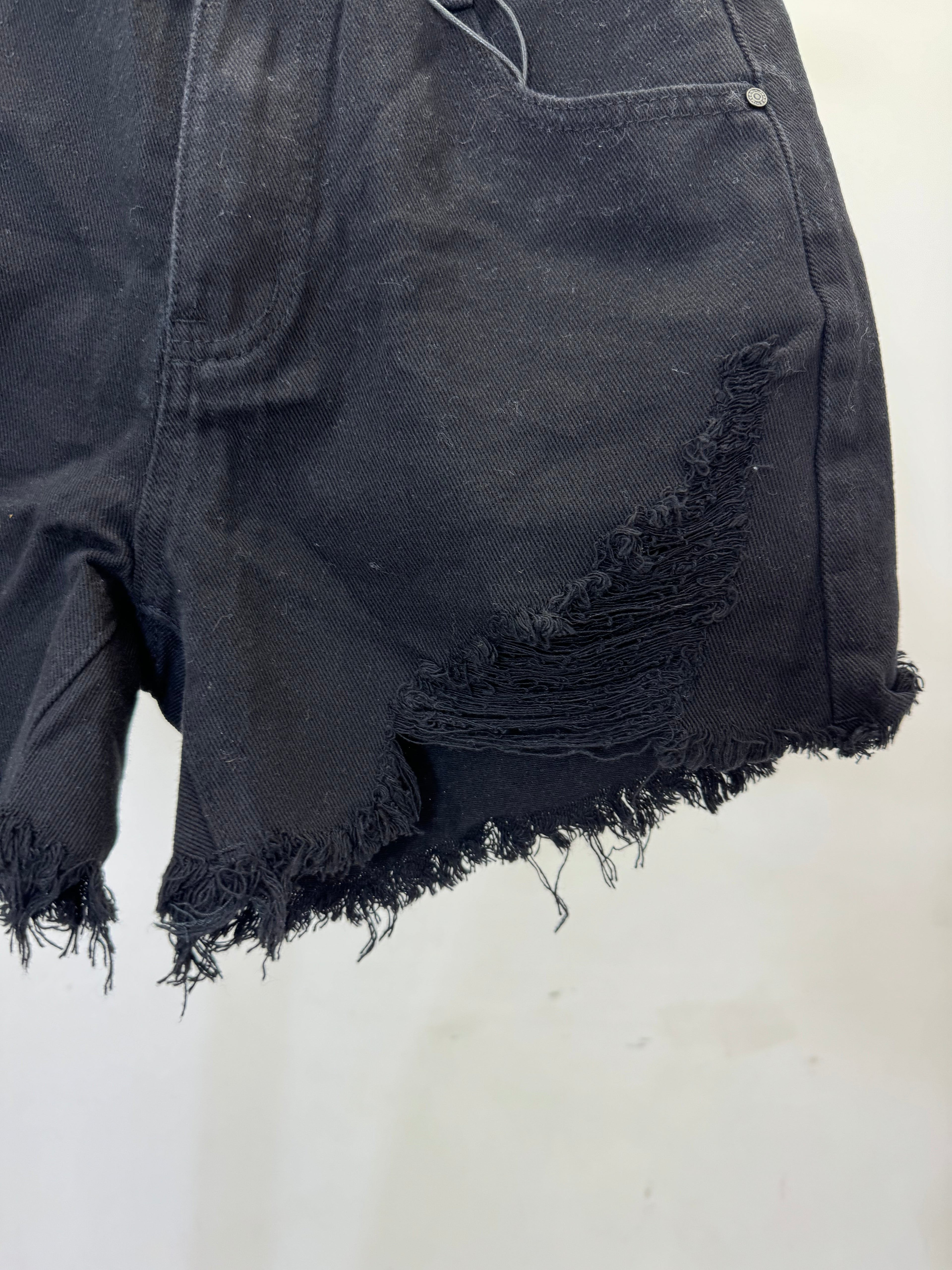 Denim Shorts  BLACK