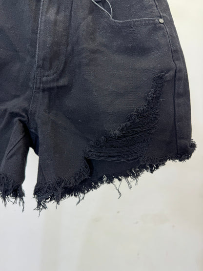 Denim Shorts  BLACK