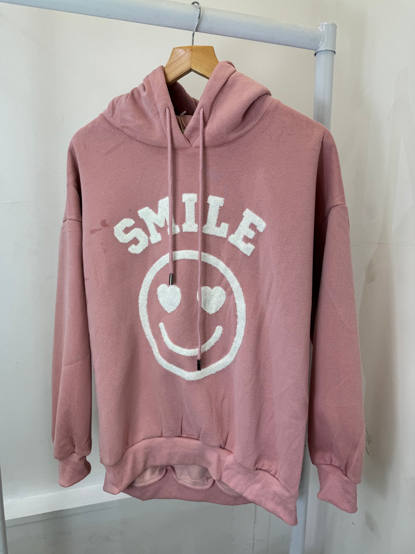 Teddy effect smile hoodie