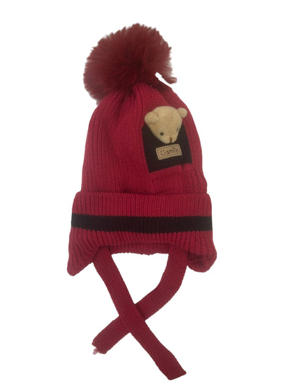 Kids Teddy Pom Hat