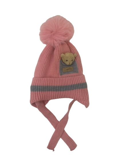 Kids Teddy Pom Hat