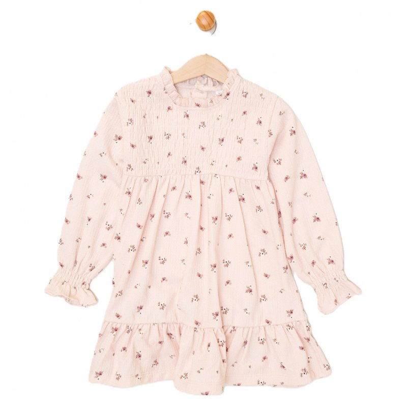 Girls Borg Jacket & Floral Print Dress