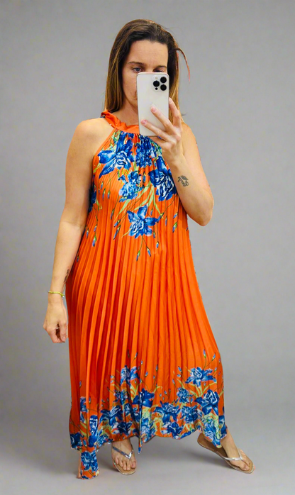 Polly Flower Pleated Dress