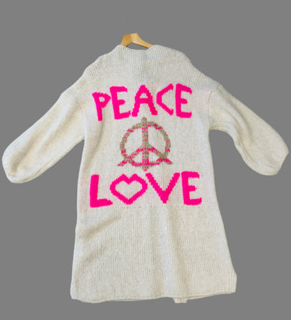 Peace and love cardigans