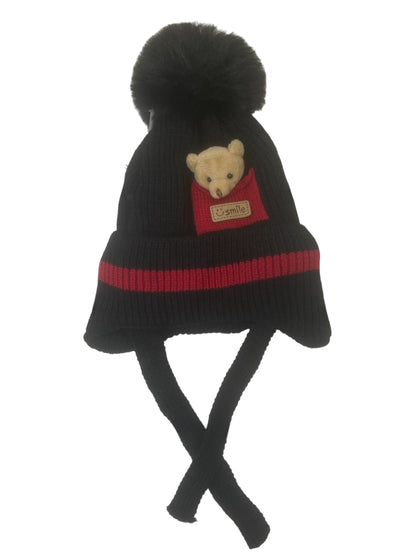 Kids Teddy Pom Hat