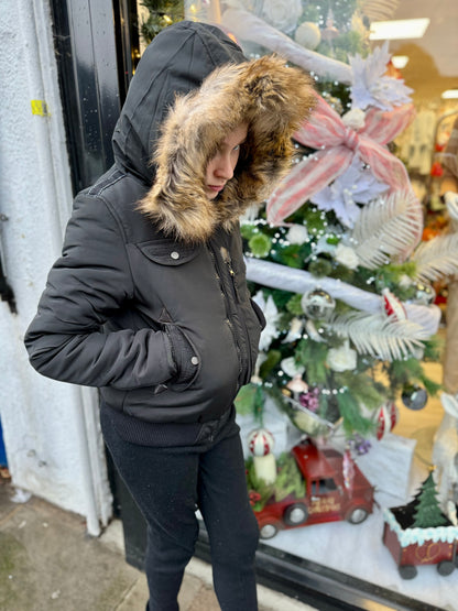 bommer jackets with fur hood