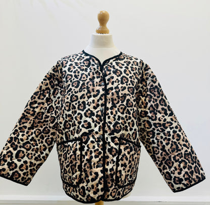 Amy Leopard print quilted jackets