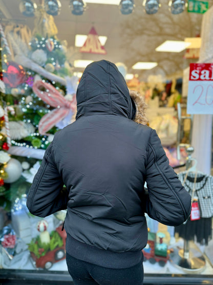 bommer jackets with fur hood