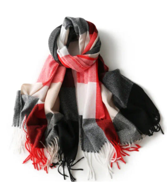 Black and red scarf