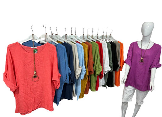 Tara top with necklace