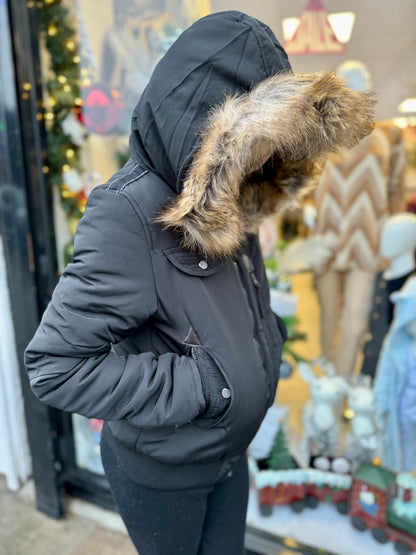 bommer jackets with fur hood