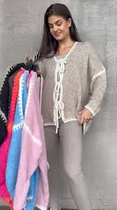 Jo Cardigan with 3 ribbons