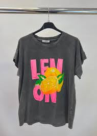 Acid wash lemon t-shirt