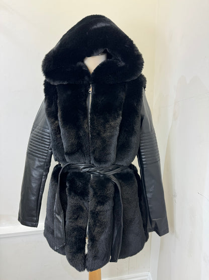 Jasmine Leather Fur Body Biker Style