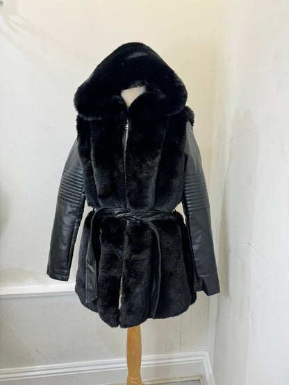 Jasmine Leather Fur Body Biker Style