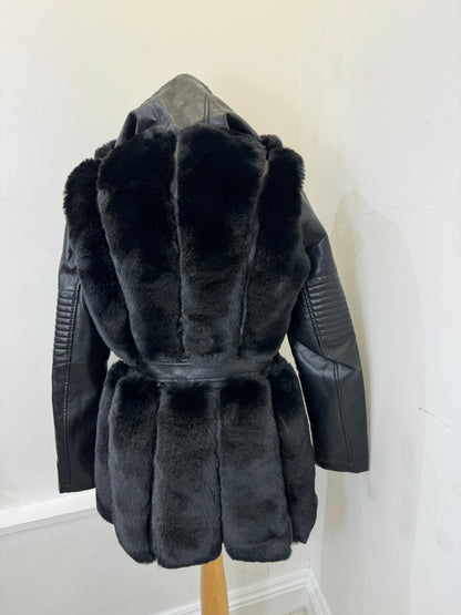 Jasmine Leather Fur Body Biker Style