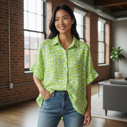 Green leopard print ￼