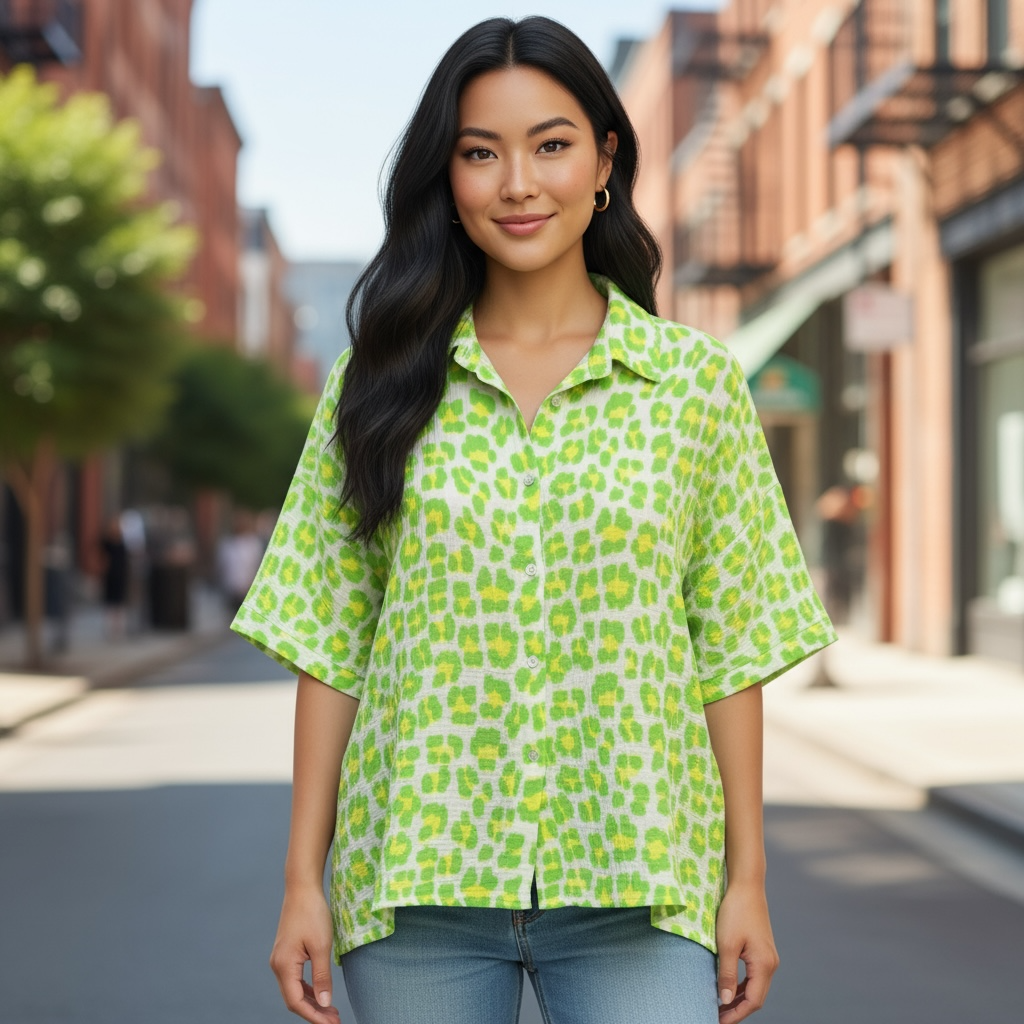 Green leopard print ￼