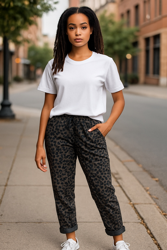 Leopard print trouser