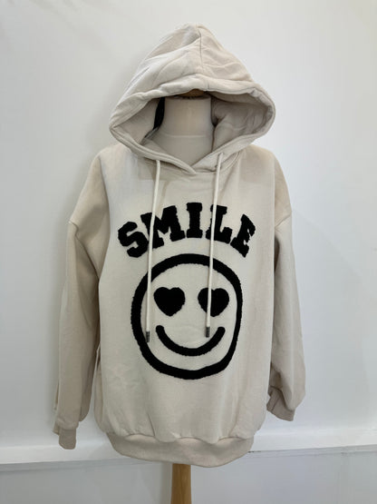 Teddy effect smile hoodie