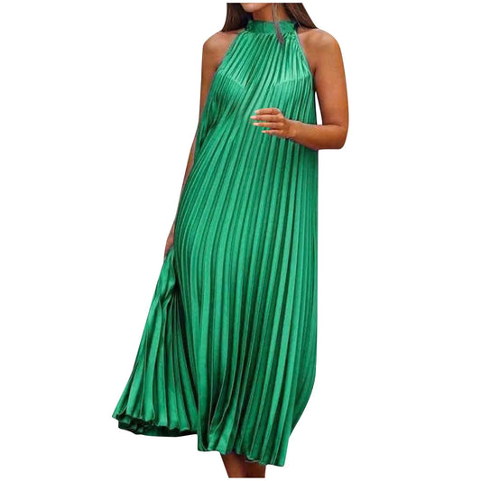 Polly Plain Pleated Dress