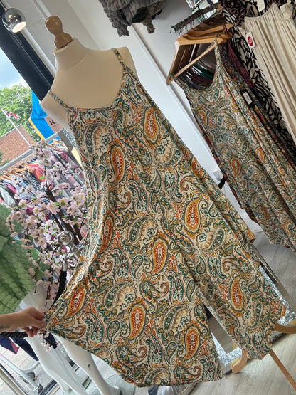 White paisley jumpsuit