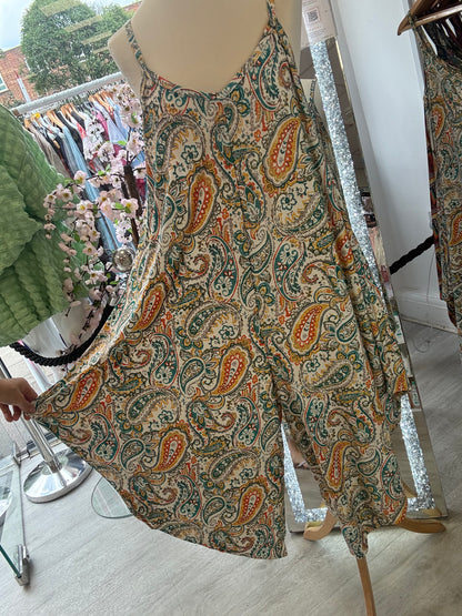 White paisley jumpsuit