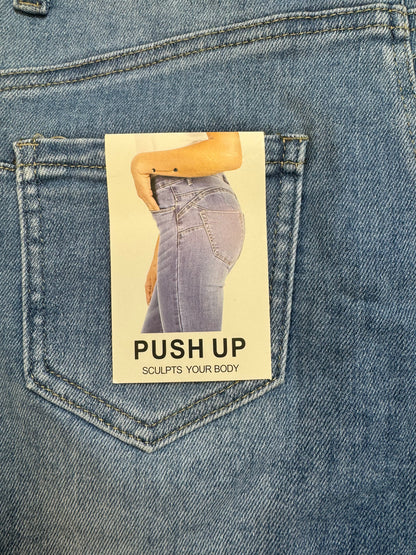 Blue denim shorts
