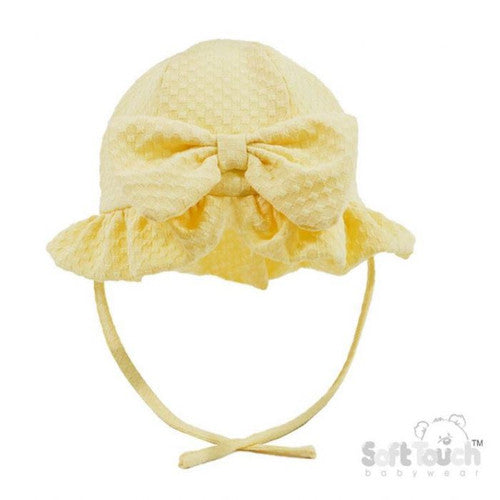 CHECKED SUNHAT WITH BOW