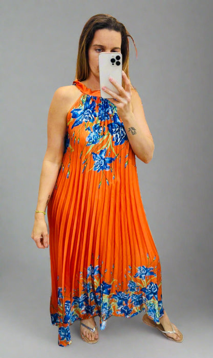 Polly Flower Pleated Dress