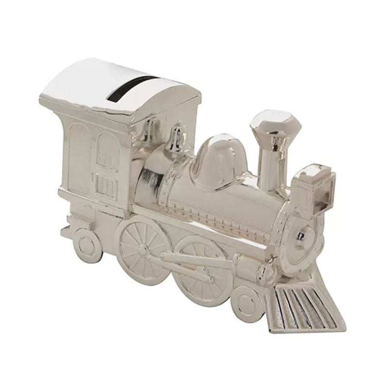 SILVER PLATED MONEY BOX LARGE TRAIN