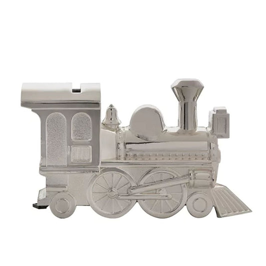 SILVER PLATED MONEY BOX LARGE TRAIN