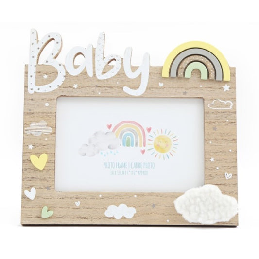 Baby Rainbow Photo Frame - Brown