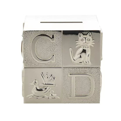 SILVERPLATED TEDDY BEAR MONEY BOX
