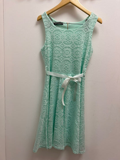 Lace Dress with Ribbon Tie Belt