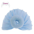 Baby Blue Doughnut Turban Hat