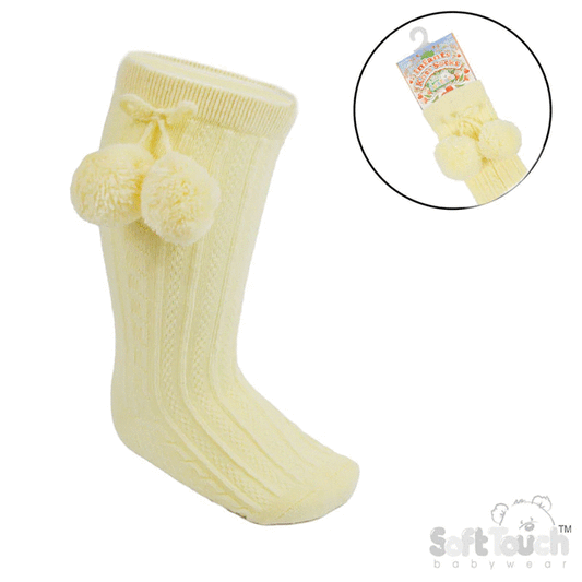 Lemon Pom Pom Socks