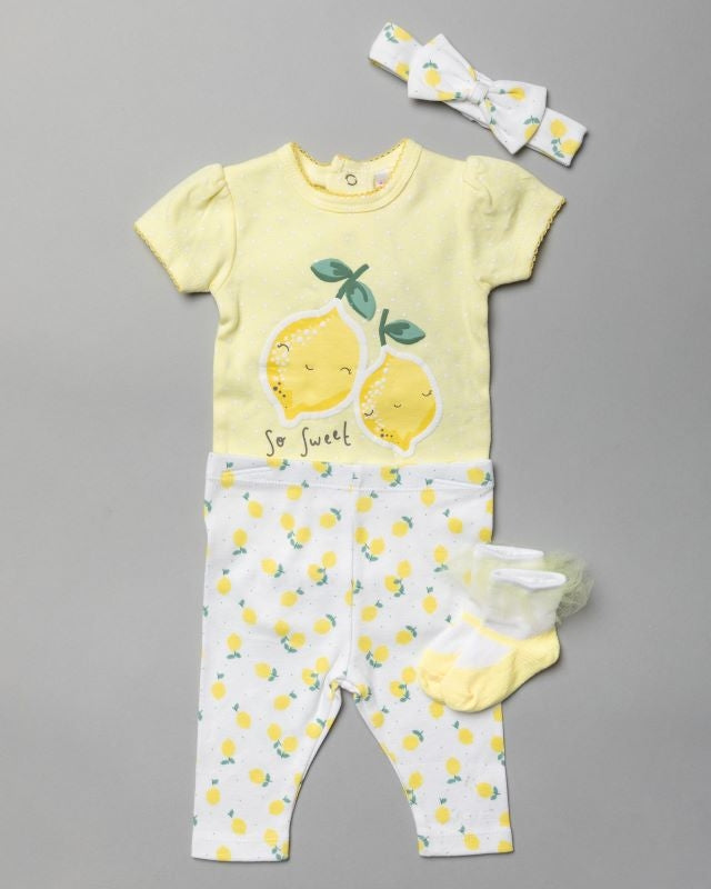 Baby 'So Sweet' Lemon Motif Layette Set