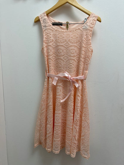 Lace Dress with Ribbon Tie Belt