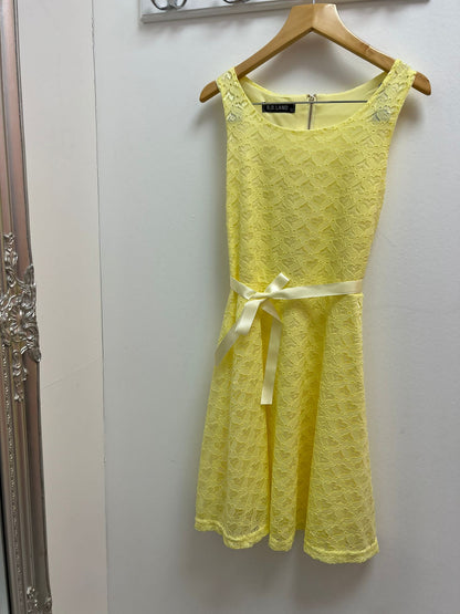 Lace Dress with Ribbon Tie Belt