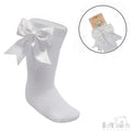 White Bow Socks