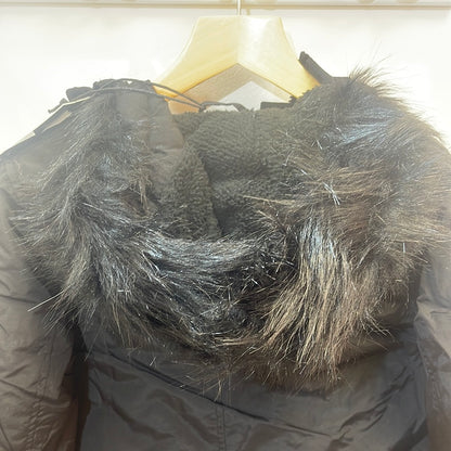Black Longline Faux Fur Hooded Parka