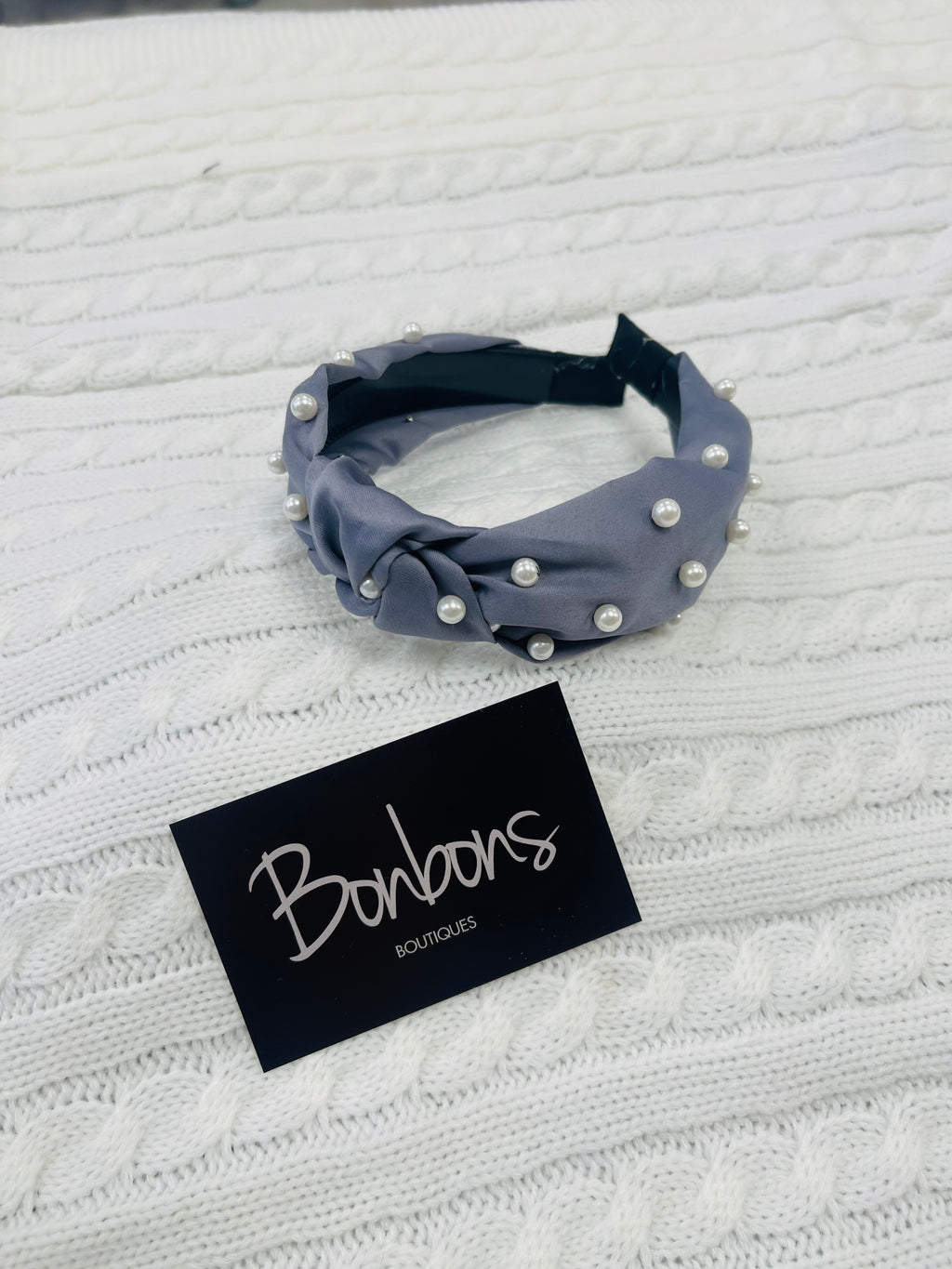 Pearl Embellished Knotted Headband