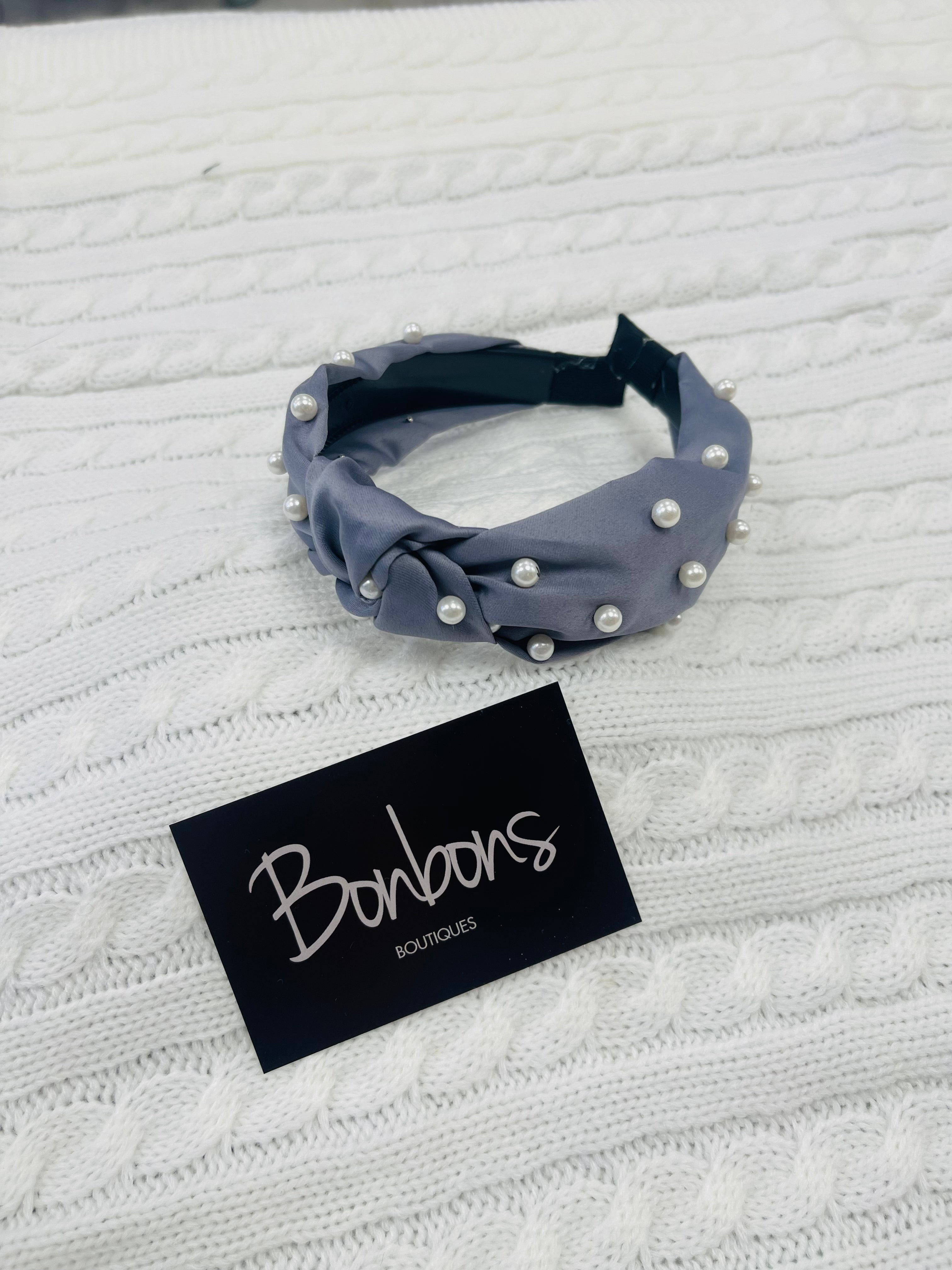Pearl Embellished Knotted Headband