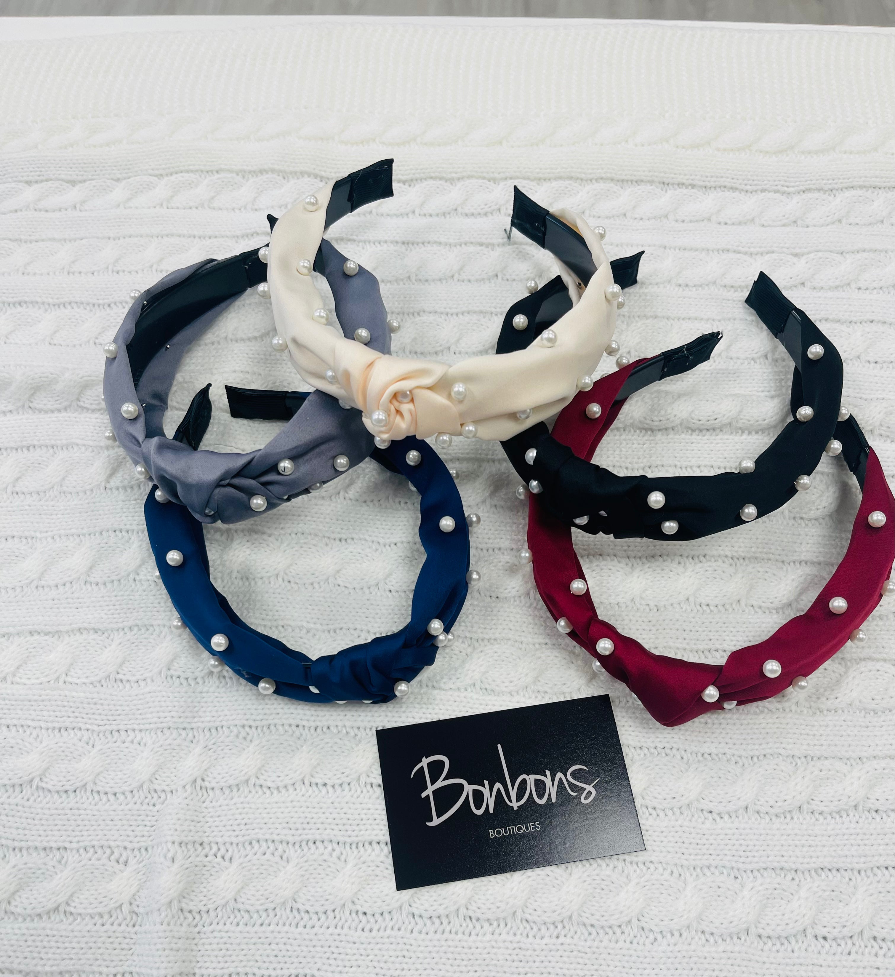 Pearl Embellished Knotted Headband